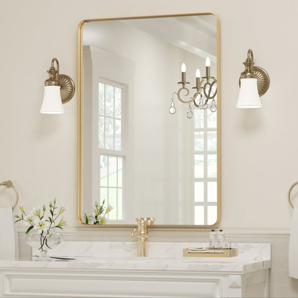 Brushed Gold Mirror | Wayfair